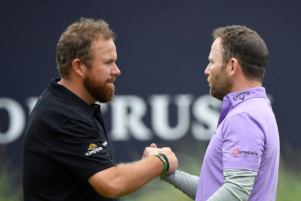 Shane Lowry and Branden Grace at the 148th Open